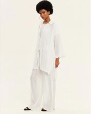 SOFT SHADOWS LONG SHIRT WITH 3/4 SLEEVES off white – Obrázok 2
