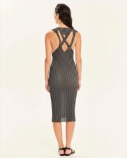 SPARKLING NIGHTS KNIT MIDI DRESS silver dark grey – Obrázok 2