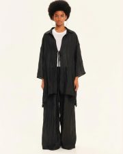 SOFT SHADOWS LONG SHIRT WITH 3/4 SLEEVES black – Obrázok 2