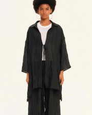 SOFT SHADOWS LONG SHIRT WITH 3/4 SLEEVES black