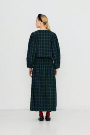 GREEN CHECK SMOCK SKIRT – Obrázok 5