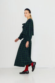 GREEN CHECK SMOCK SKIRT – Obrázok 4