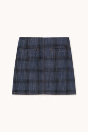 CHECK DENIM MINI SKIRT