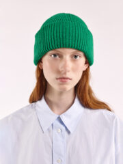Soft Wool Chunky Beanie Hat, Bright Green - Image 4