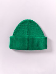 Soft Wool Chunky Beanie Hat, Bright Green