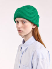 Soft Wool Chunky Beanie Hat, Bright Green - Image 2