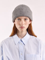 Soft Wool Chunky Beanie Hat, Flannel Grey - Image 2