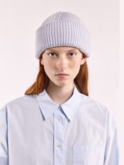 Soft Wool Chunky Beanie Hat, Pale Lavendar – Obrázok 2