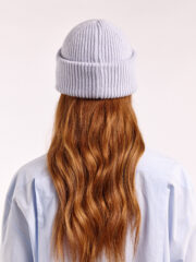 Soft Wool Chunky Beanie Hat, Pale Lavendar – Obrázok 4