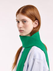 Mini Soft Wool Scarf, Bright Green - Image 3