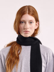 Mini Soft Wool Scarf, Black – Obrázok 3
