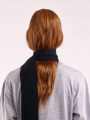 Mini Soft Wool Scarf, Black – Obrázok 5