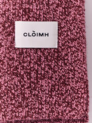 Mini Soft Wool Scarf, Burgundy/Pink Marl - Image 6