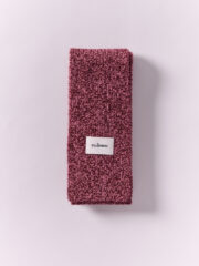 Mini Soft Wool Scarf, Burgundy/Pink Marl