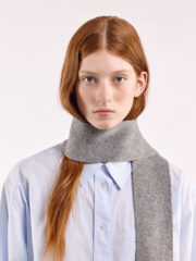 Mini Soft Wool Scarf, Flannel Grey - Image 2