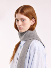 Mini Soft Wool Scarf, Flannel Grey - Image 3