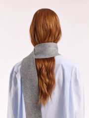 Mini Soft Wool Scarf, Flannel Grey - Image 4