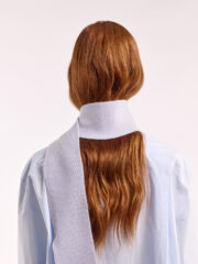 Mini Soft Wool Scarf, Pale Lavender - Image 4