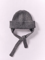 Wool Ear Flap Hat, Dark Grey