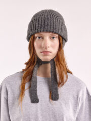 Wool Ear Flap Hat, Dark Grey - Image 5