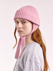 Wool Ear Flap Hat, Rose – Obrázok 3