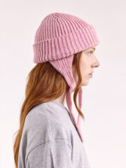 Wool Ear Flap Hat, Rose – Obrázok 4