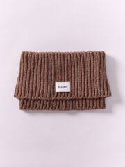 Wool Folded Neck Warmer, Brown - Image 6
