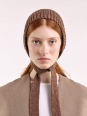 Wool Tied Hood, Brown - Image 3