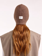 Wool Tied Hood, Brown - Image 4