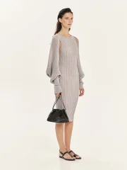 SPARKLING STAPLES KNIT BOLERO silver ninemia grey – Obrázok 3