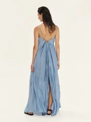SOFT SHADOWS LONG DRESS WITH STRAP horizon ciel – Obrázok 3