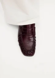 Aven Rift Burgundy Leather Loafers - Image 3