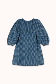 Puff-Sleeve Denim Dress - Image 4