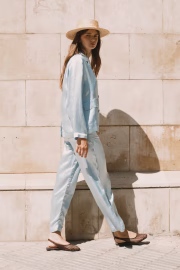 Fluid trousers, pretty blue, size 34 - Image 3