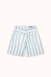 Striped Bermuda shorts, pretty blue - Image 4